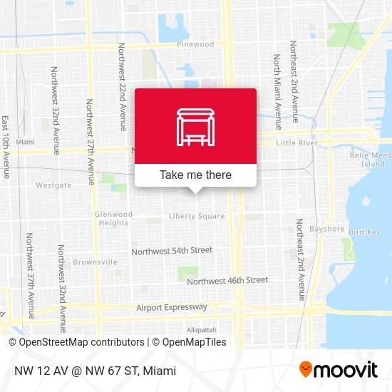 NW 12 AV @ NW 67 ST map