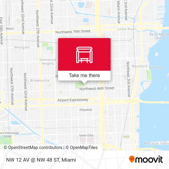 NW 12 AV @ NW 48 ST map