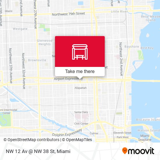 NW 12 Av @ NW 38 St map
