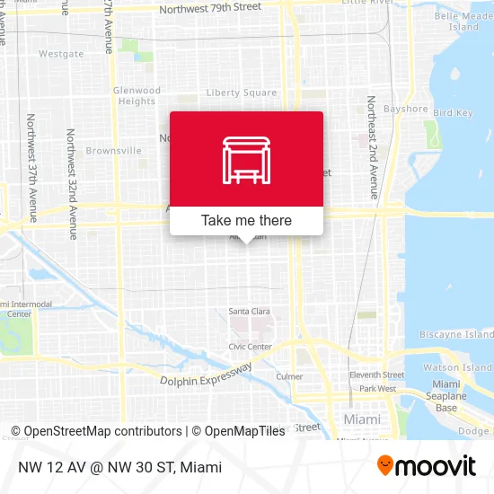 Mapa de NW 12 AV @ NW 30 ST