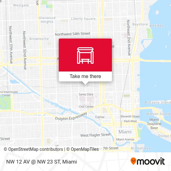 NW 12 AV @ NW 23 ST map