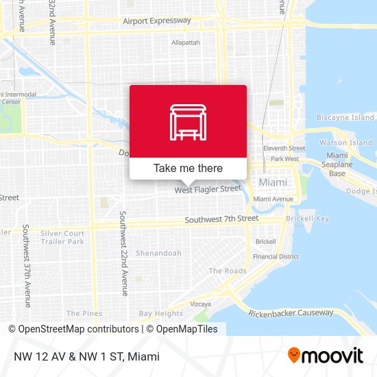 NW 12 Av & NW 1 St map