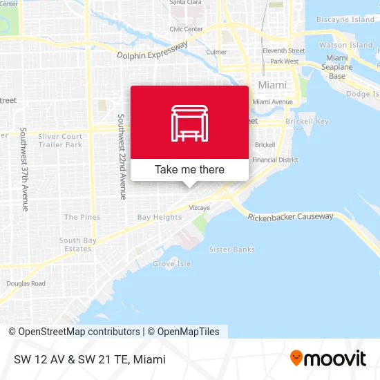 SW 12 AV & SW 21 TE map