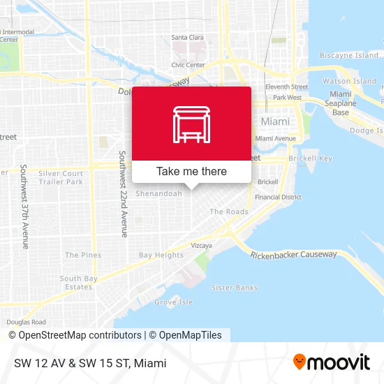 SW 12 AV & SW 15 ST map