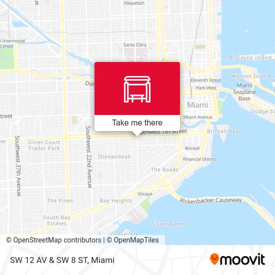 Mapa de SW 12 AV & SW 8 ST