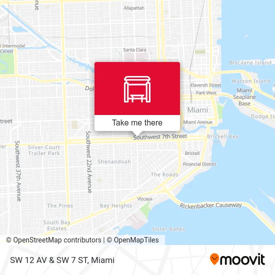 Mapa de SW 12 AV & SW 7 ST