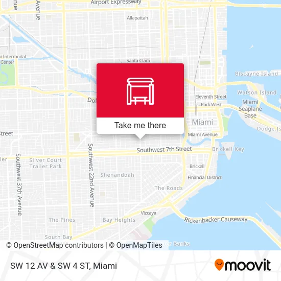 SW 12 AV & SW 4 ST map