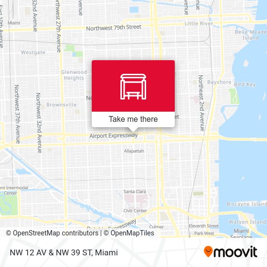 NW 12 AV & NW 39 ST map