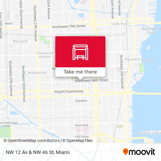 NW 12 Av & NW 46 St map