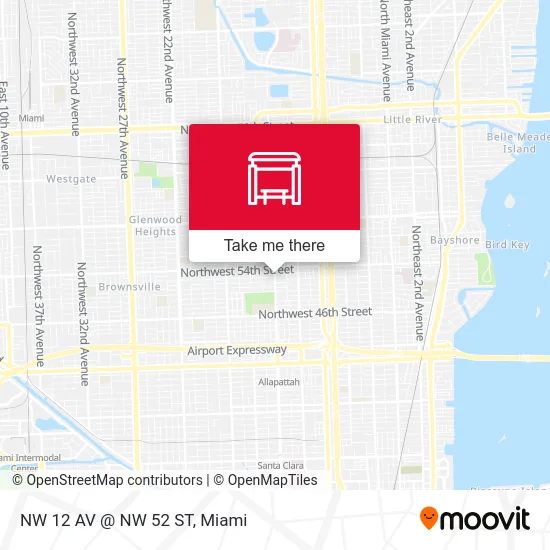 Mapa de NW 12 AV @ NW 52 ST