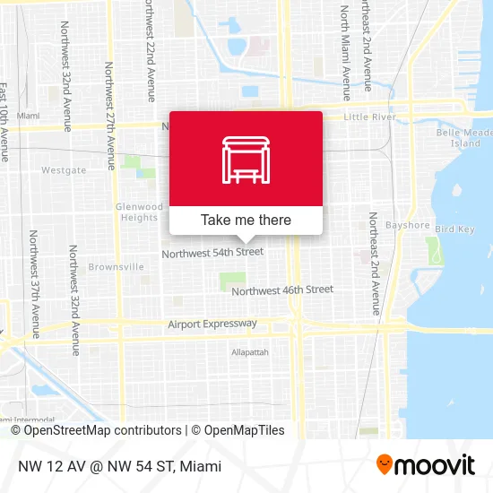 Mapa de NW 12 AV @ NW 54 ST