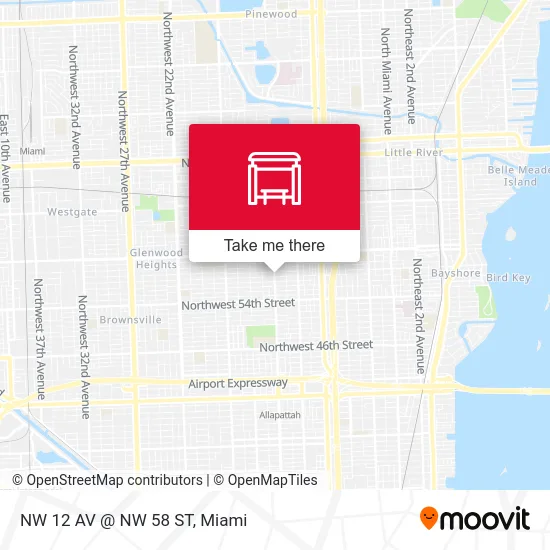 NW 12 AV @ NW 58 ST map