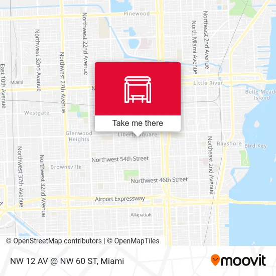 NW 12 AV @ NW 60 ST map