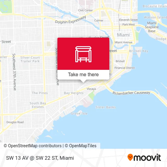 Mapa de SW 13 AV @ SW 22 ST