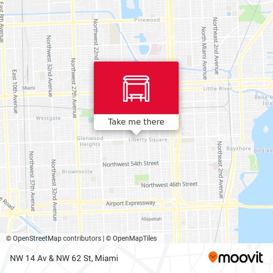 Mapa de NW 14 Av & NW 62 St