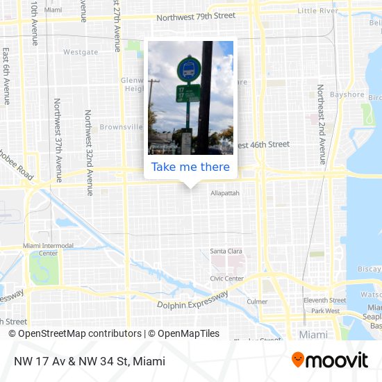 NW 17 Av & NW 34 St map