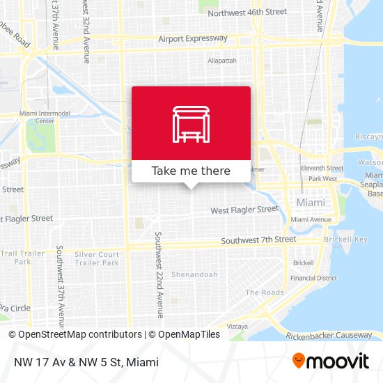 NW 17 Av & NW 5 St map