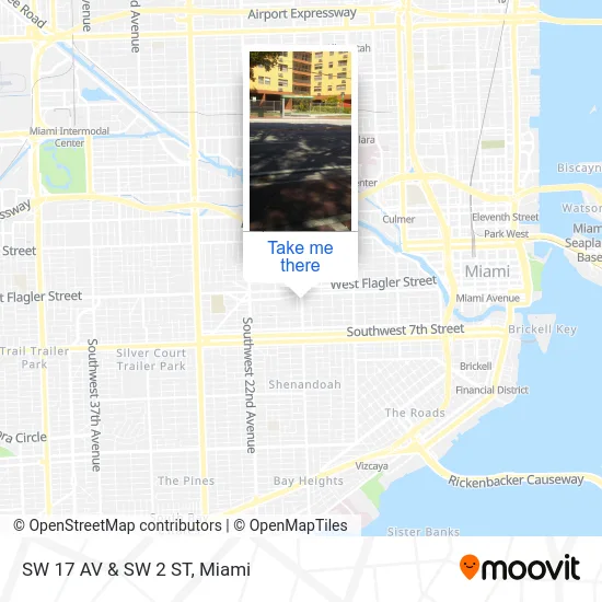 SW 17 AV & SW 2 ST map