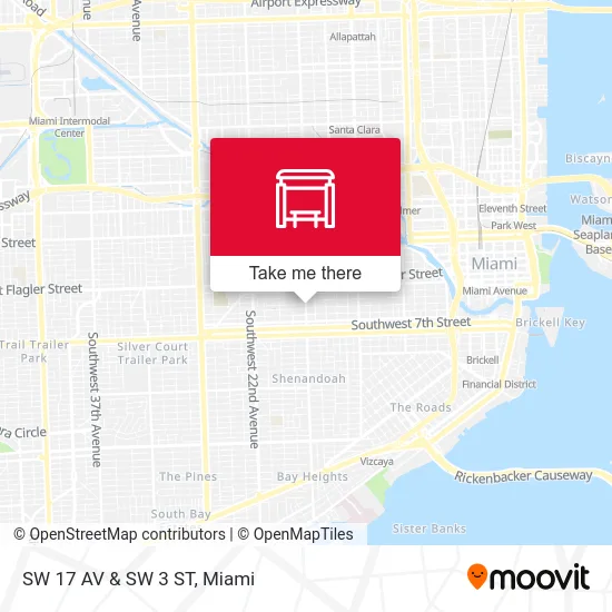 SW 17 AV & SW 3 ST map