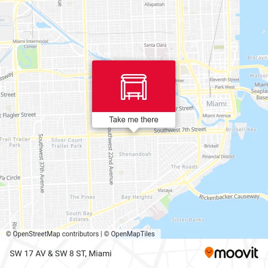 Mapa de SW 17 AV & SW 8 ST