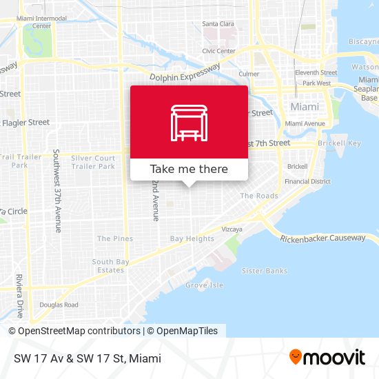 SW 17 Av & SW 17 St map