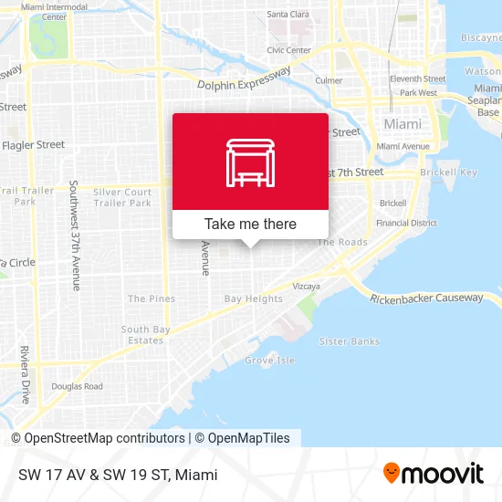 SW 17 AV & SW 19 ST map