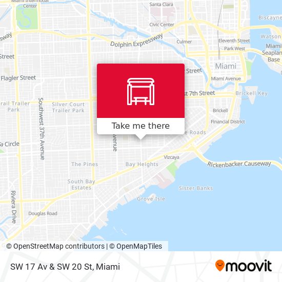 SW 17 Av & SW 20 St map