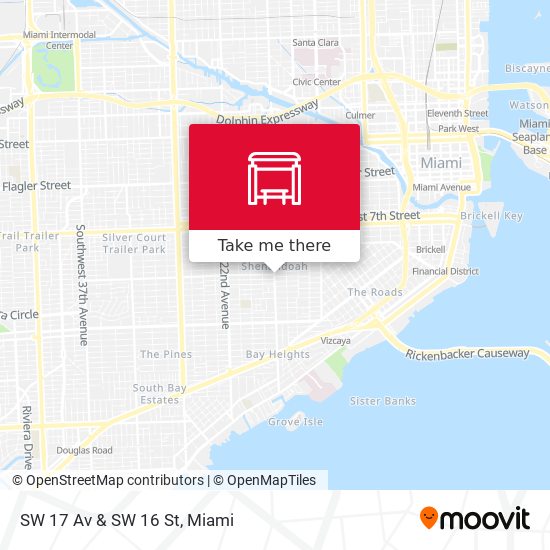 SW 17 Av & SW 16 St map