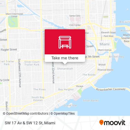 SW 17 Av & SW 12 St map