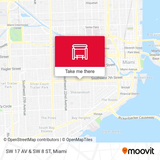 Mapa de SW 17 AV & SW 8 ST