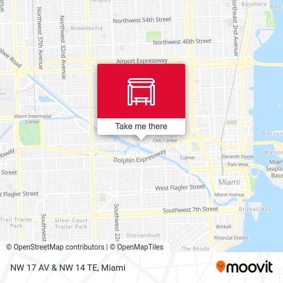 Mapa de NW 17 Av & NW 14 Te