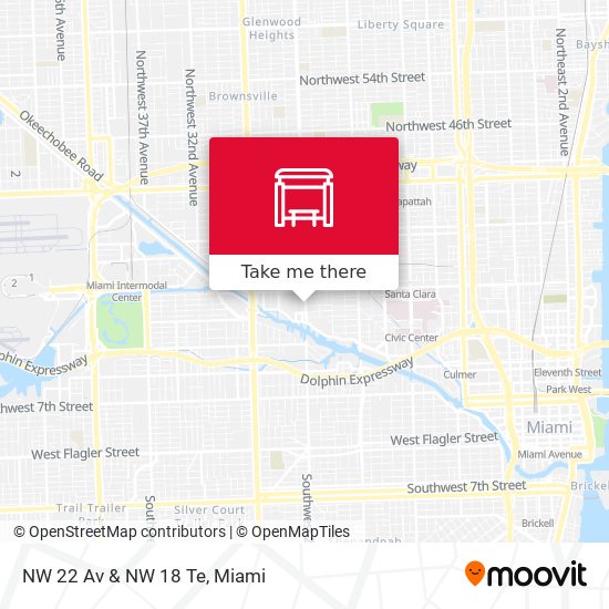 NW 22 Av & NW 18 Te map