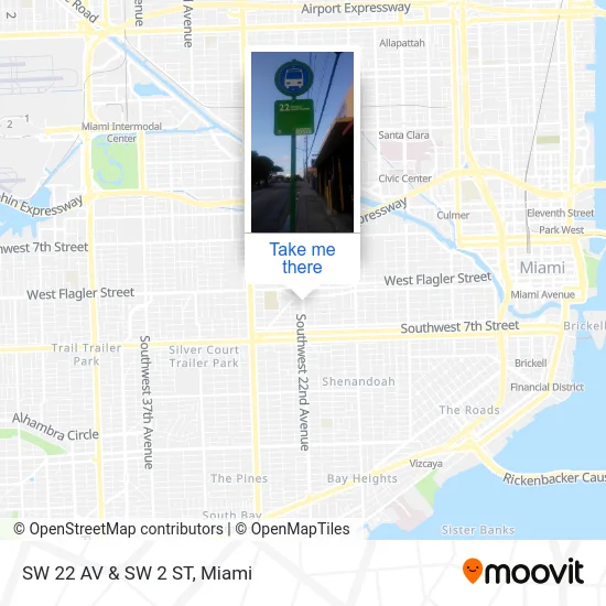 Mapa de SW 22 AV & SW 2 ST