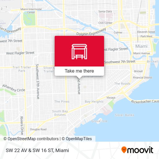 SW 22 Av & SW 16 St map