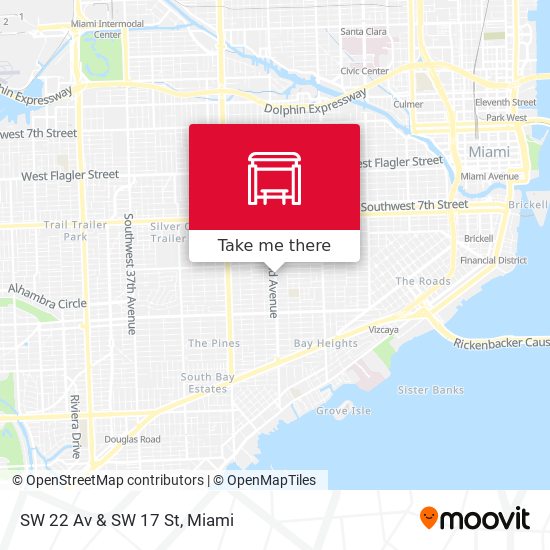 SW 22 Av & SW 17 St map