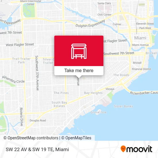 SW 22 AV & SW 19 TE map