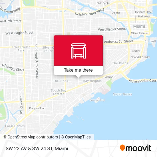 SW 22 AV & SW 24 ST map