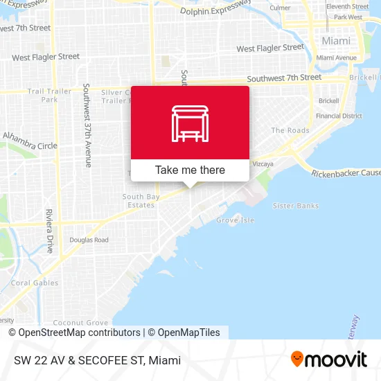 SW 22 AV & SECOFEE ST map