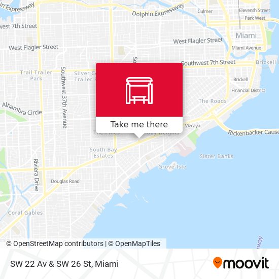 SW 22 Av & SW 26 St map