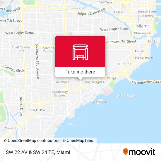 SW 22 AV & SW 24 TE map