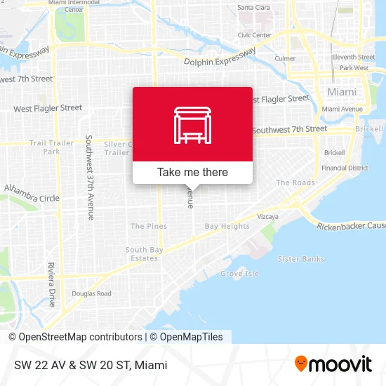 SW 22 AV & SW 20 ST map