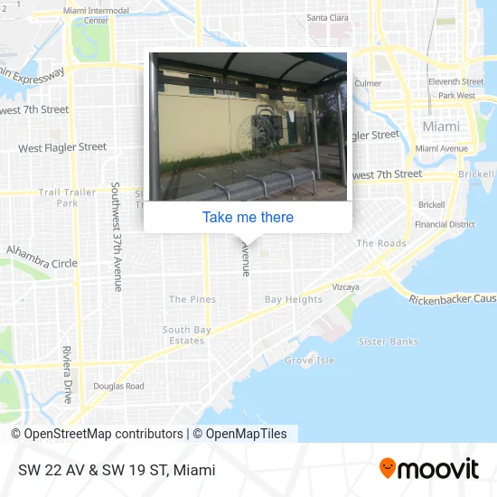 SW 22 AV & SW 19 ST map