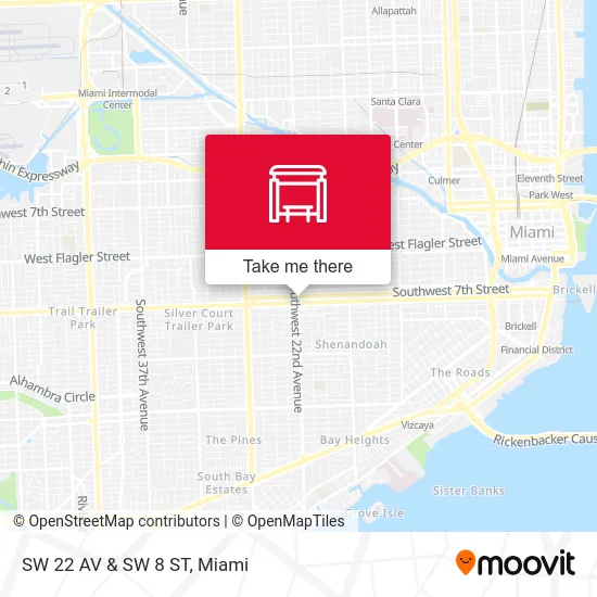 Mapa de SW 22 AV & SW 8 ST