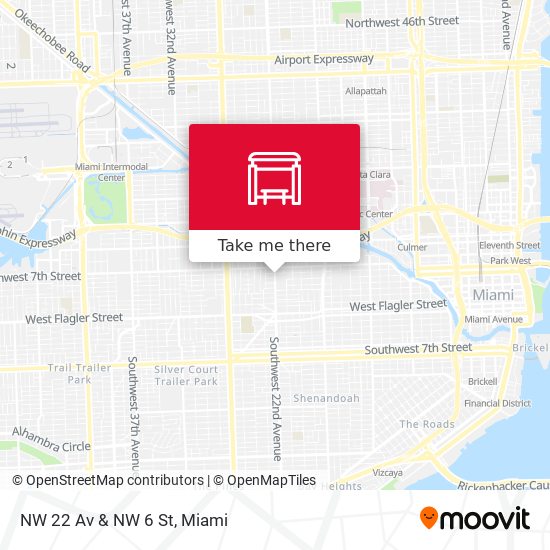 Mapa de NW 22 Av & NW 6 St