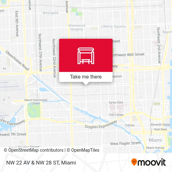 NW 22 AV & NW 28 ST map