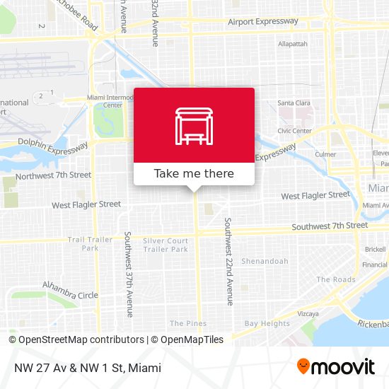 NW 27 Av & NW 1 St map