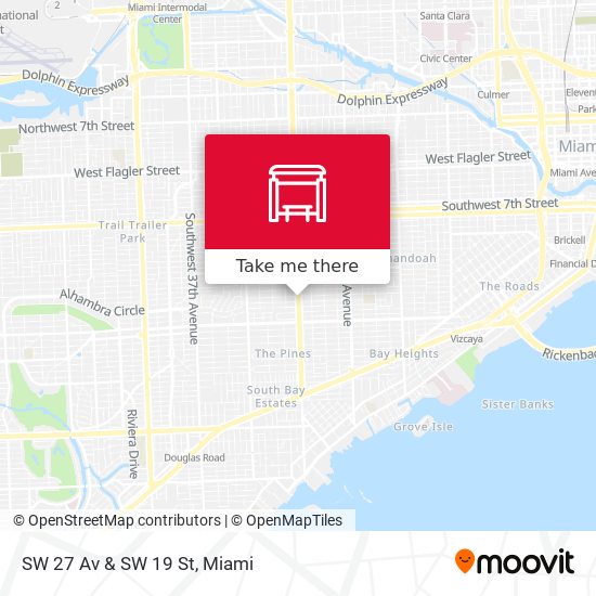 SW 27 Av & SW 19 St map