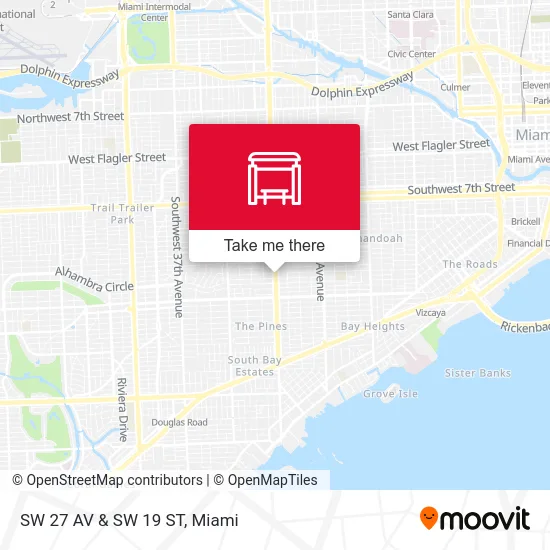 SW 27 AV & SW 19 ST map