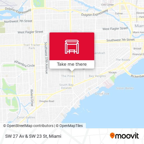 SW 27 Av & SW 23 St map