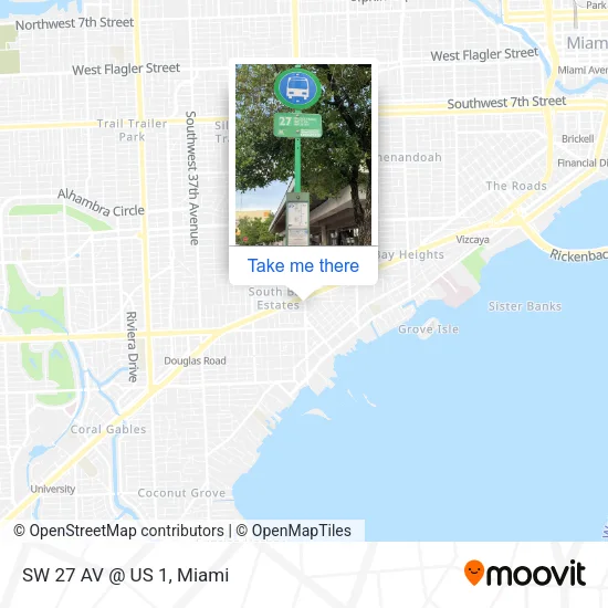 Mapa de SW 27 AV @ US 1